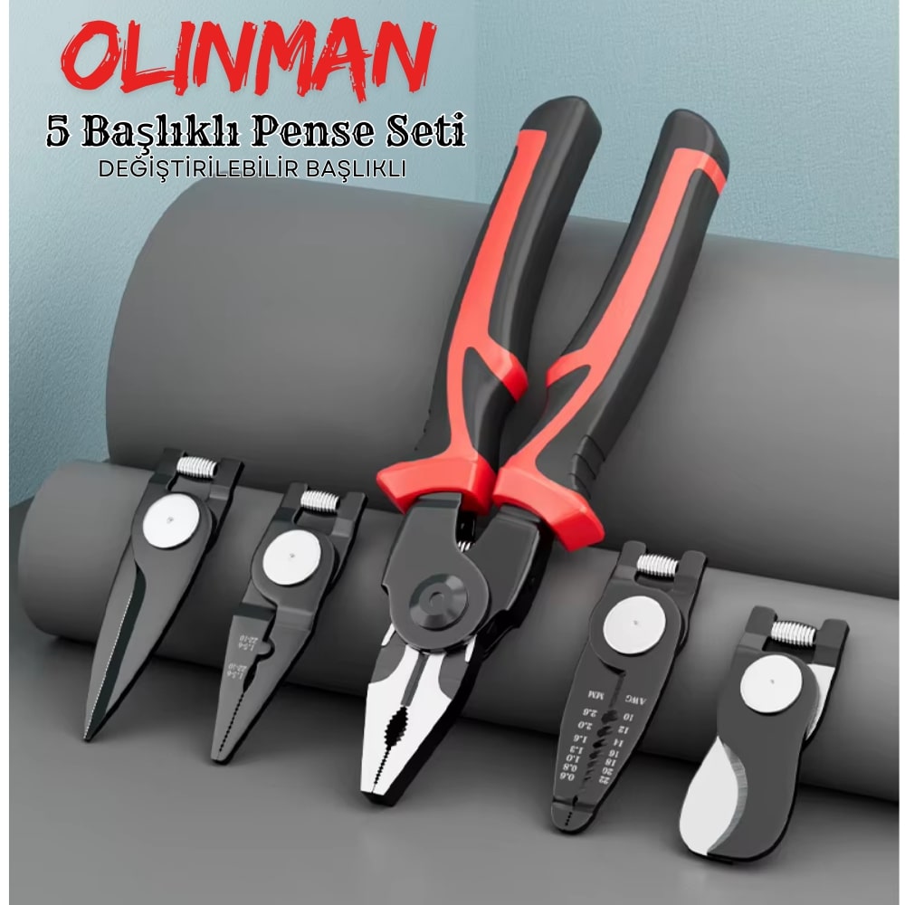 Olinman 5 Başlıklı Pense Seti - Resim 2