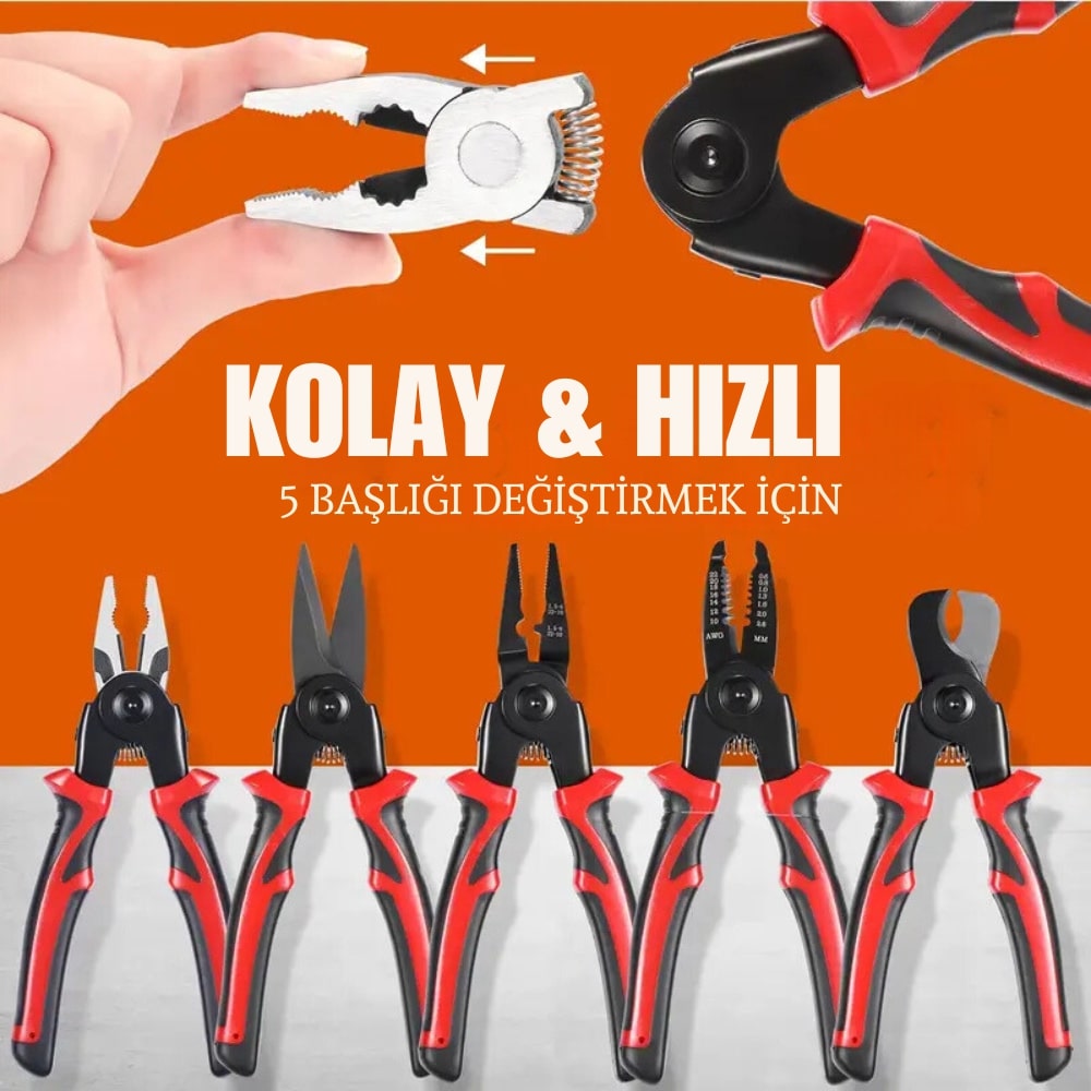 Olinman 5 Başlıklı Pense Seti - Resim 3